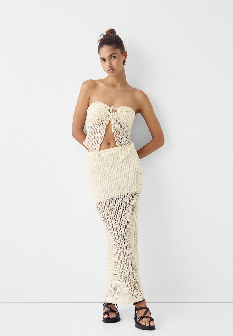 Bershka Maxirok beige Bershka Maxirok beige