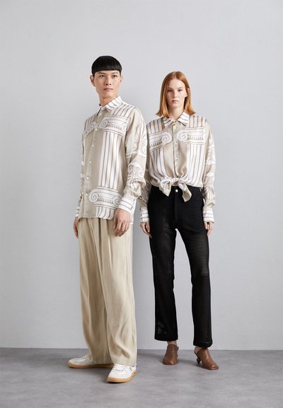 HOUSE OF JAFFA UNISEX - Πουκαμίσα με κουμπιά - beige/white