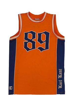 Top - orange navy