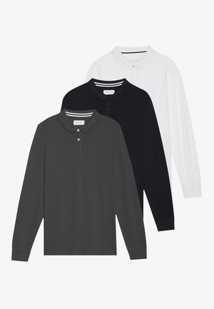 3 PACK - Langarmshirt - true black/bright white/forged iron