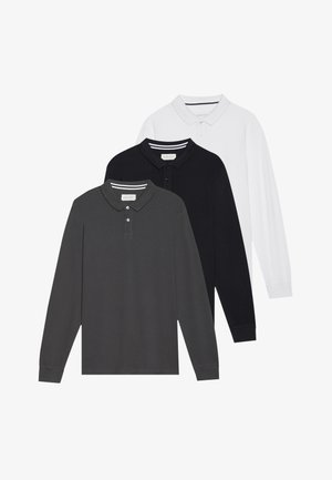 3 PACK - Hosszú ujjú felső - true black/bright white/forged iron