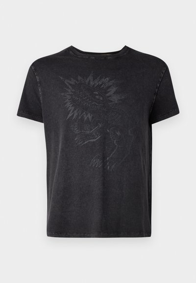Zadig & Voltaire JIMMY WORDING DINOSAURE - T-shirt imprimé - carbone