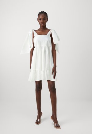 HORSEBACK BOW MINI DRESS - Robe de soirée - white