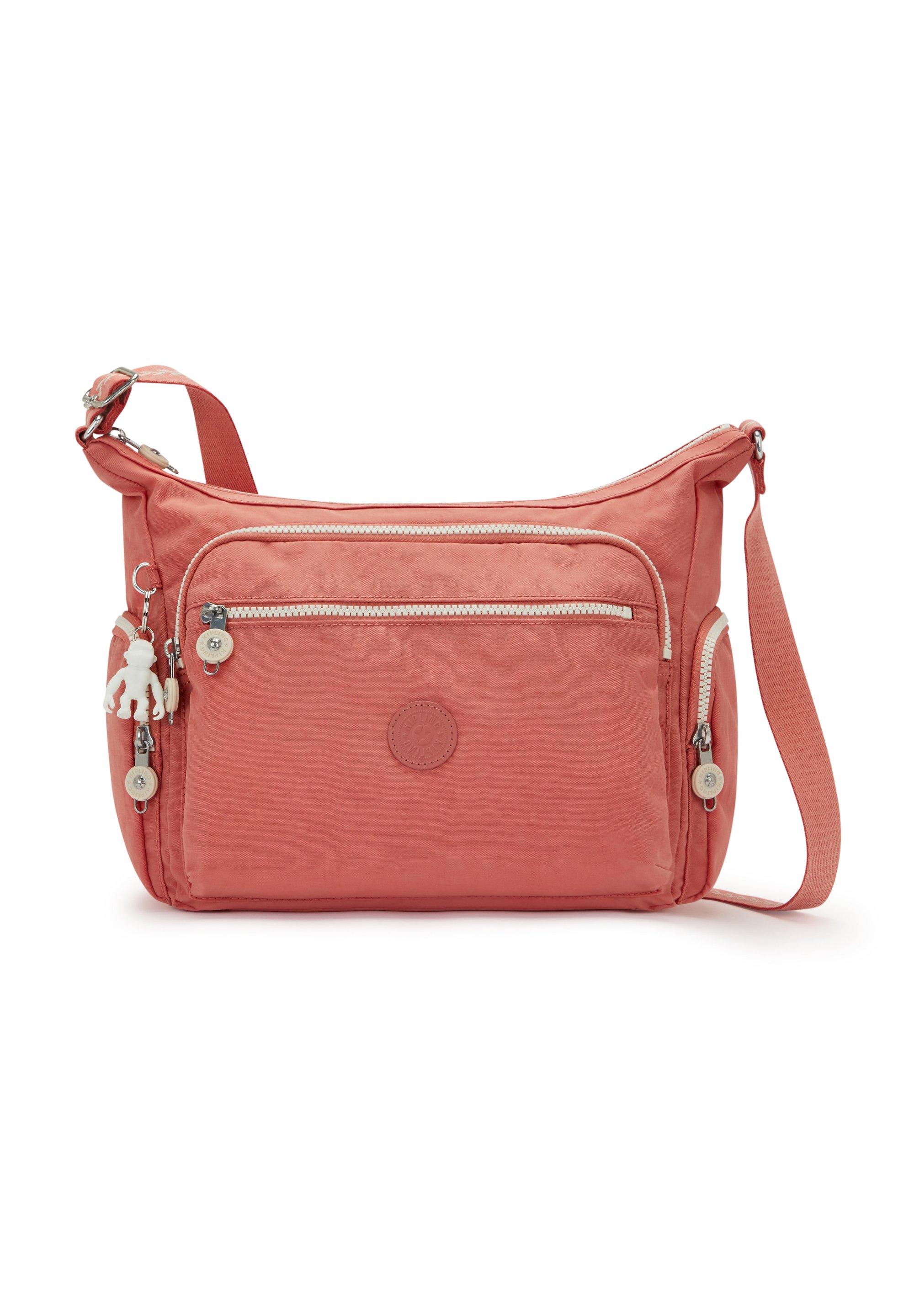 Grand Sac Bandoulière Kipling Vintage En Toile Rose - Authentique Et En Parfait état