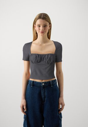 Even&Odd Μπλουζάκι με στάμπα - dark grey