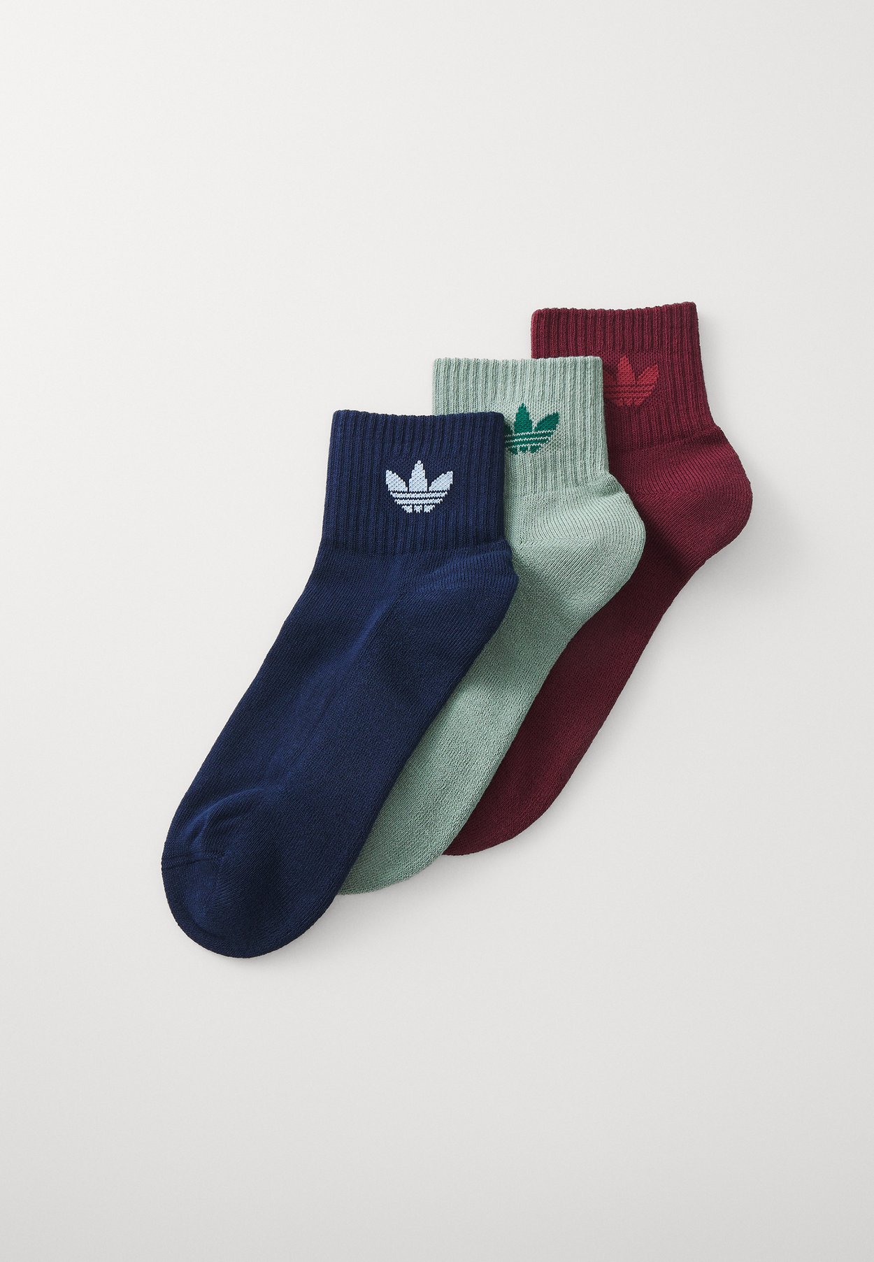adidas 1/4 3PACK - Socks - shadow red/silver green/night indigo