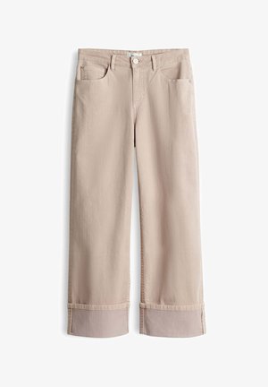 OPUS, MID RISE WEITER, GERADER BEINVERLAUF - Wide Leg - golden beige