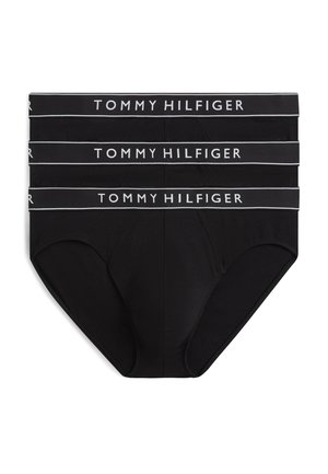 Tommy Hilfiger, 3-PACK ESSENTIAL LOGO WAISTBAND BRIEFS - Briefs - black