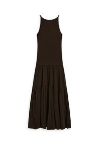 Massimo Dutti LONG STRAPPY HALTER NECK - Maxiklänning - brown