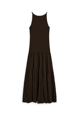 Massimo Dutti LONG STRAPPY HALTER NECK - Maxi-jurk - brown