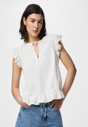 Pieces PCGOLDIE - Bluse - cloud dancer