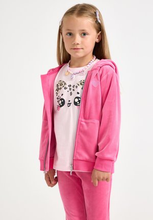 Lindex, LINDEX HOODIE IN VELOUR LINDEX - Sweatjakke - pink