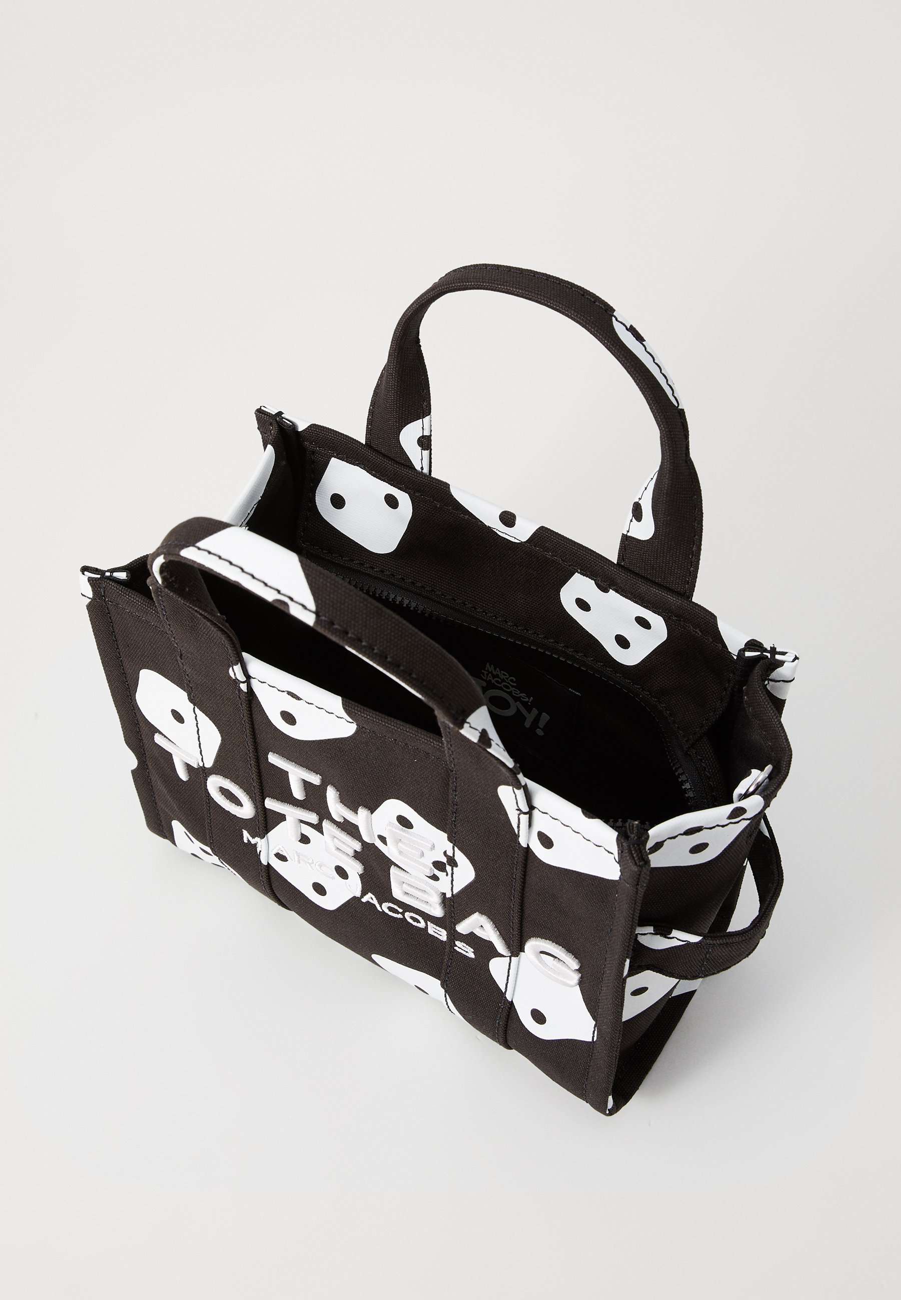 MARC JACOBS THE SMALL TOTE - Handbag - black/white/black - Zalando.ie