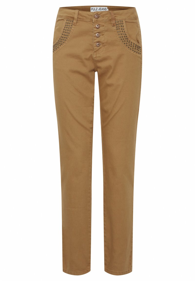 PULZ Straight leg jeans bruin