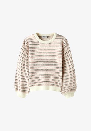 Name it, NAME IT PULLOVER NOELLE STRICKPULLOVER R-NECK - Pullover - cremeweiß