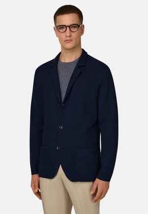 DIGITAL ONLY SINGLE-BREASTED  IN MERCERISED  - Strickjacke - navy blue