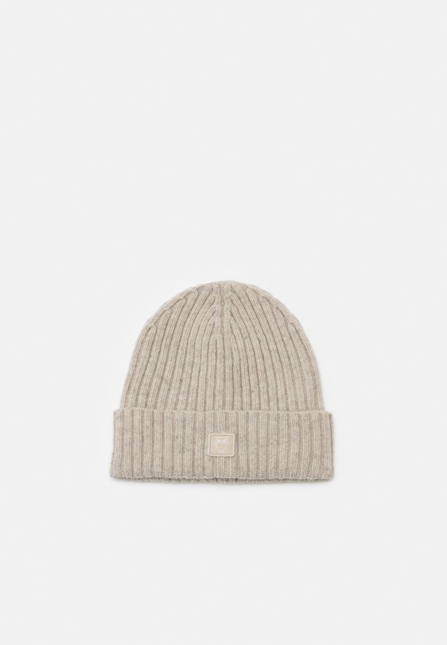 LEAF BEANIE UNISEX - Mössa - nature melange