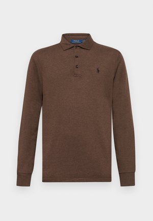 LUXURY JERSEY POLO SHIRT - Långärmad tröja - nutmeg brown