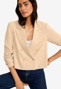 Love & Roses CROPPED DOUBLE BREASTED BLAZER  - Bleiser - beige