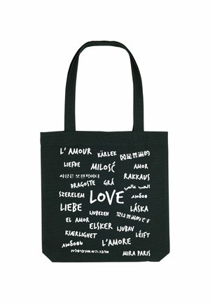 UNIVERSAL LOVE PRINT - Shopping bag - black