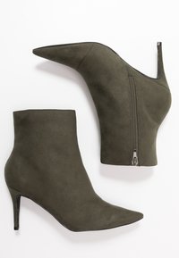 Anna Field Botines de tacón - dark green