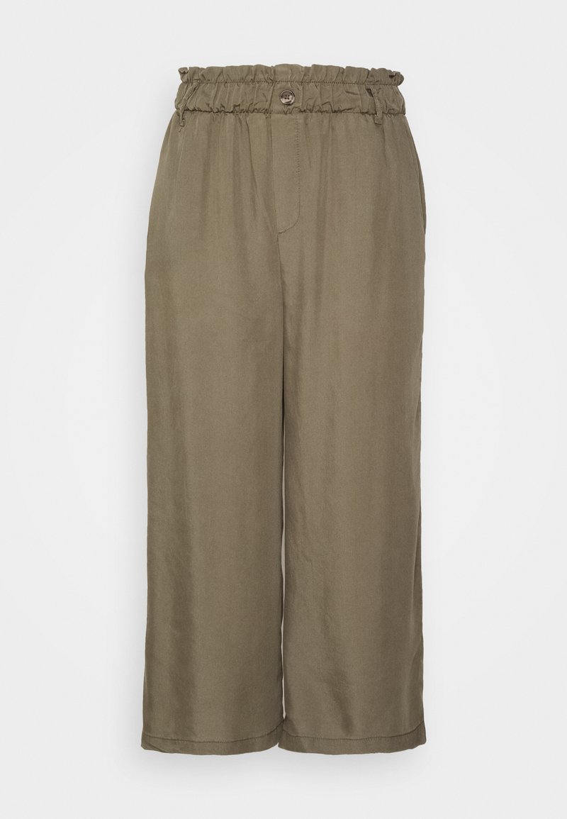 Noisy May Tall Jeansshort olijfgroen gemêleerd