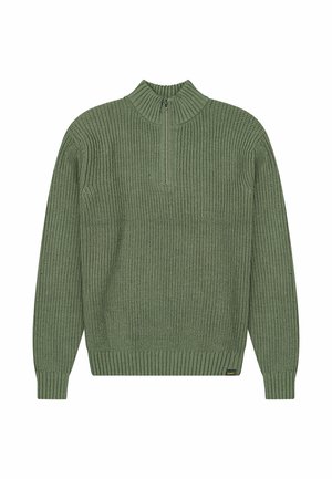 Lee LONG SLEEVE HALF_ZIP - Neule - olive gray