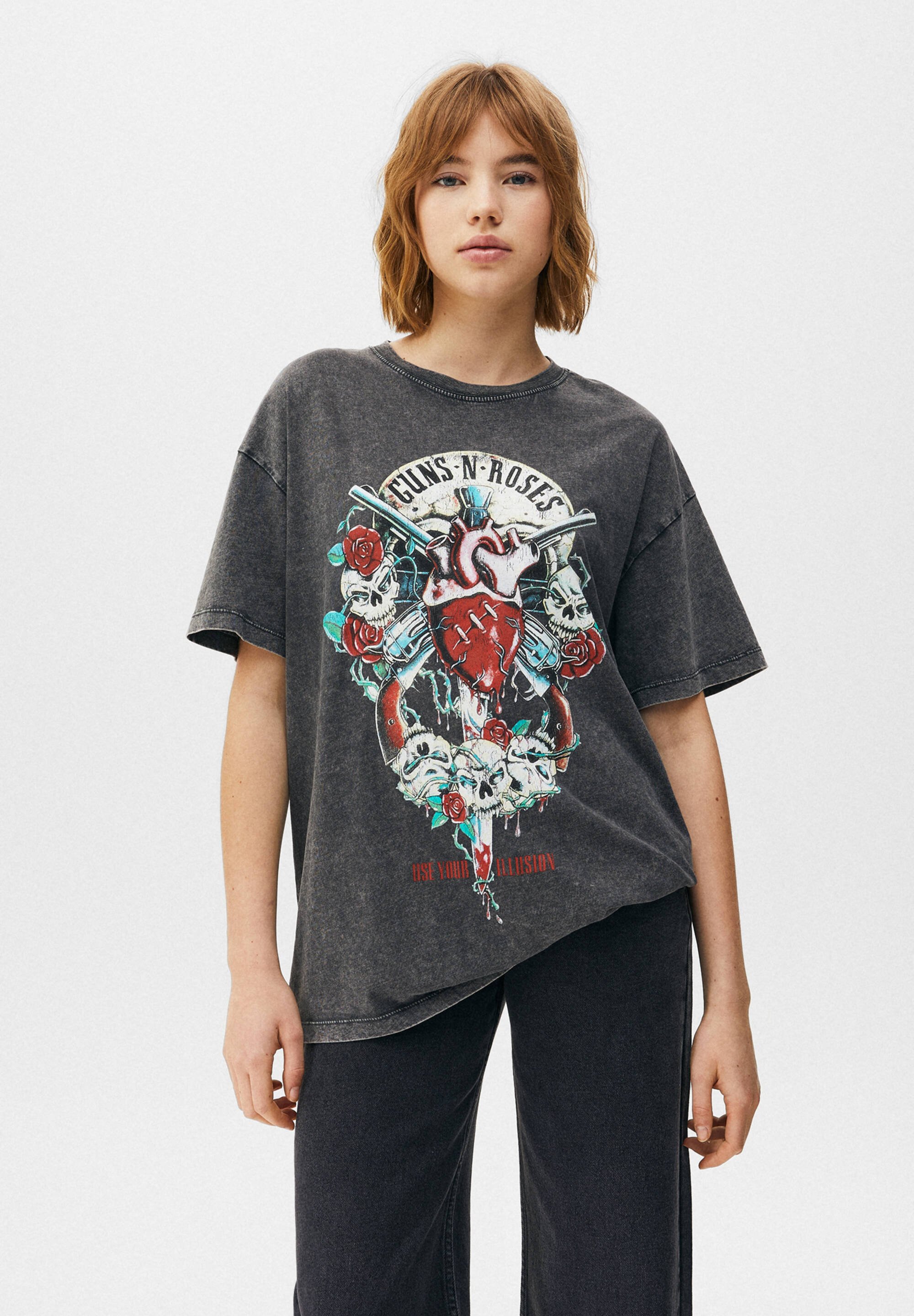 pull and bear t shirt guns n roses