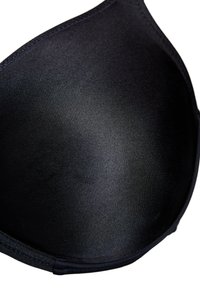 Musta rintaliivit saumattomilla muotoillulla kupilla. Silkkinen pinta ja säädettävät olkaimet, joissa on hienovarainen kiilto ja vahvistetut reunat kestävyys varten.