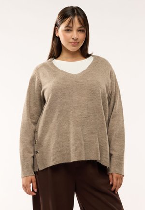 Terranova, MAGLIA TINTA UNITA - Maglione - beige melange