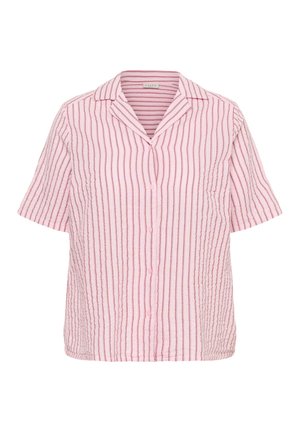 Kaffe Curve, KCLARY SHIRT - Bluza s gumbima - ballerina white henna stripe