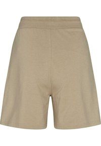 Beiga, knälånga bomshorts med resårmidja och en enkel, sömlös bakdesign.