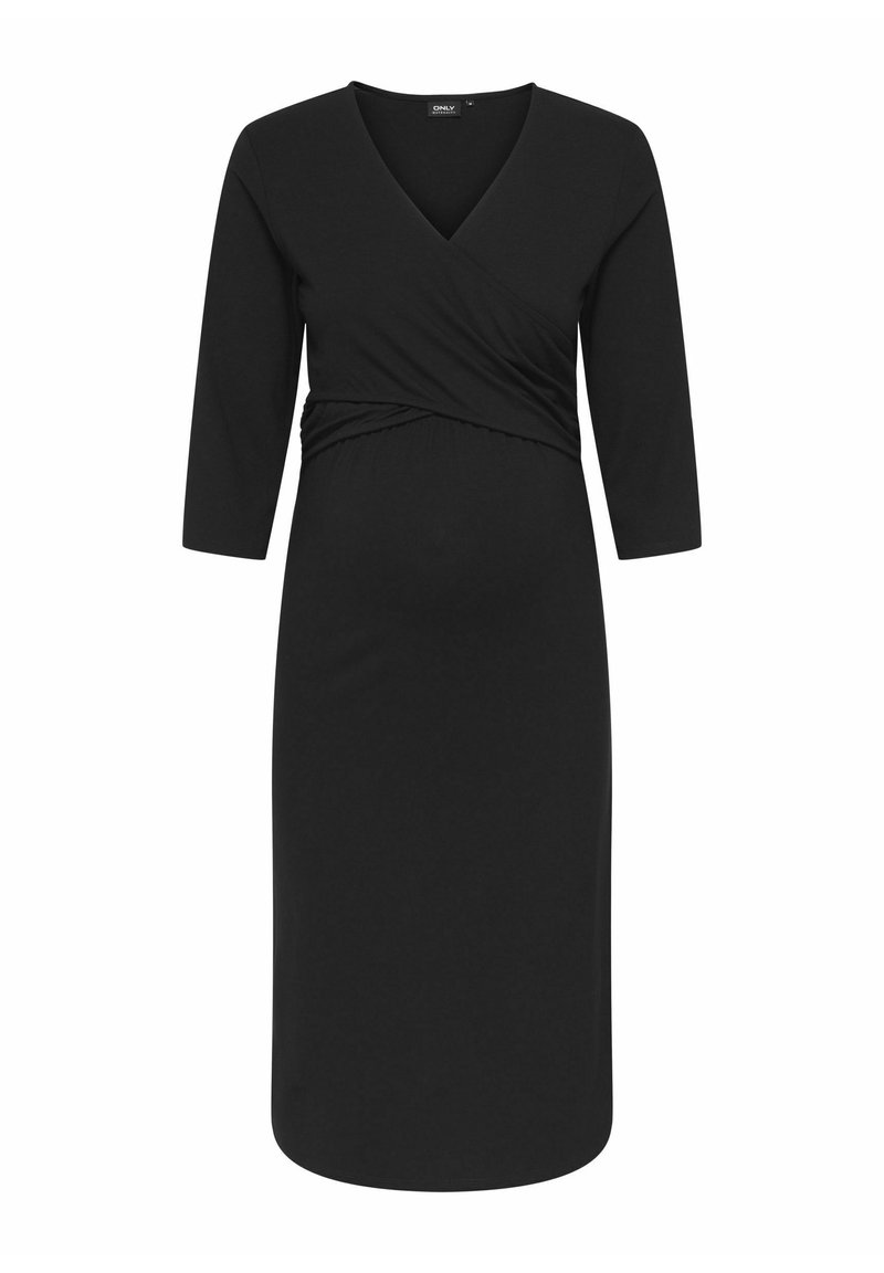 the jane mini dress in black Angel Maternity Stephanie Maternity Belt Midi Dress in Black