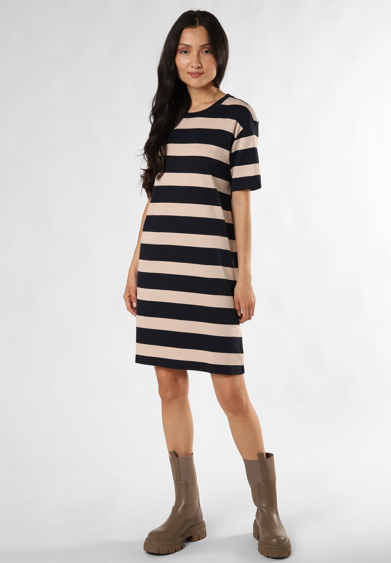 Marie Lund Jerseykleid - marine ecru