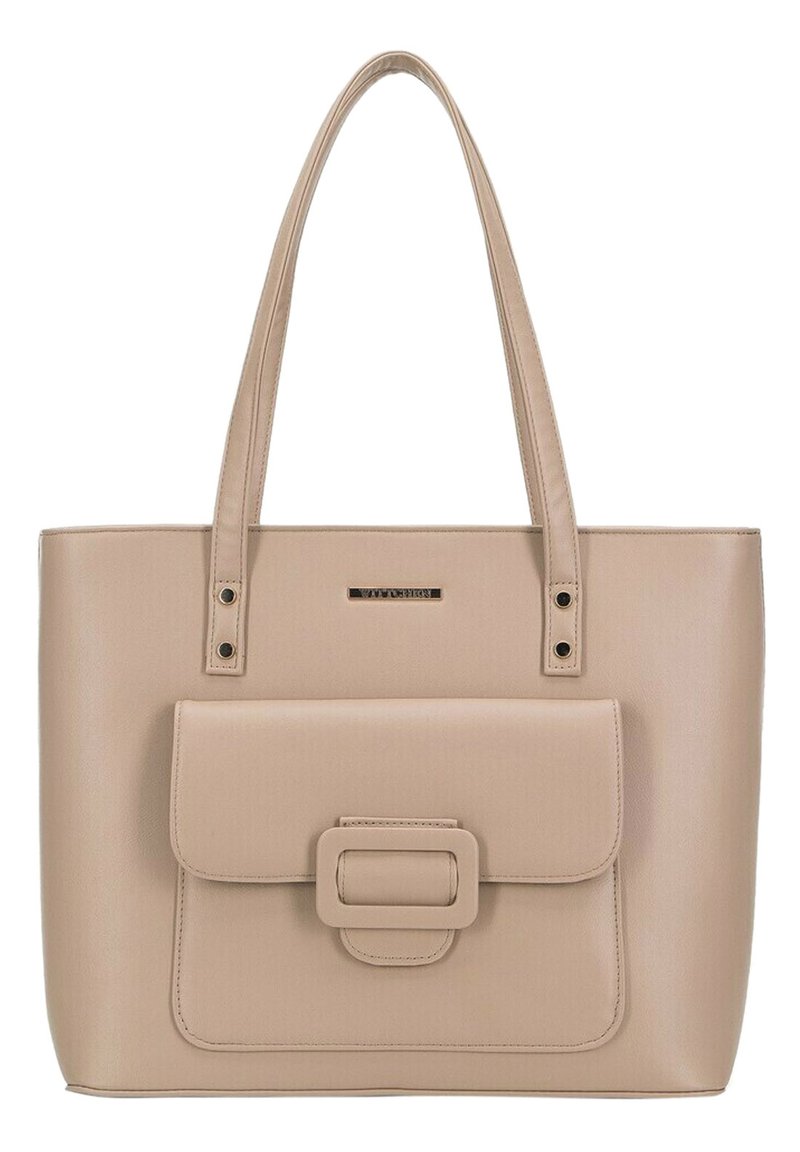 Sac à Main En Cuir Beige Lisse - Occasion, Couleur Beige Classique, Sans Marque, Pour Femme
