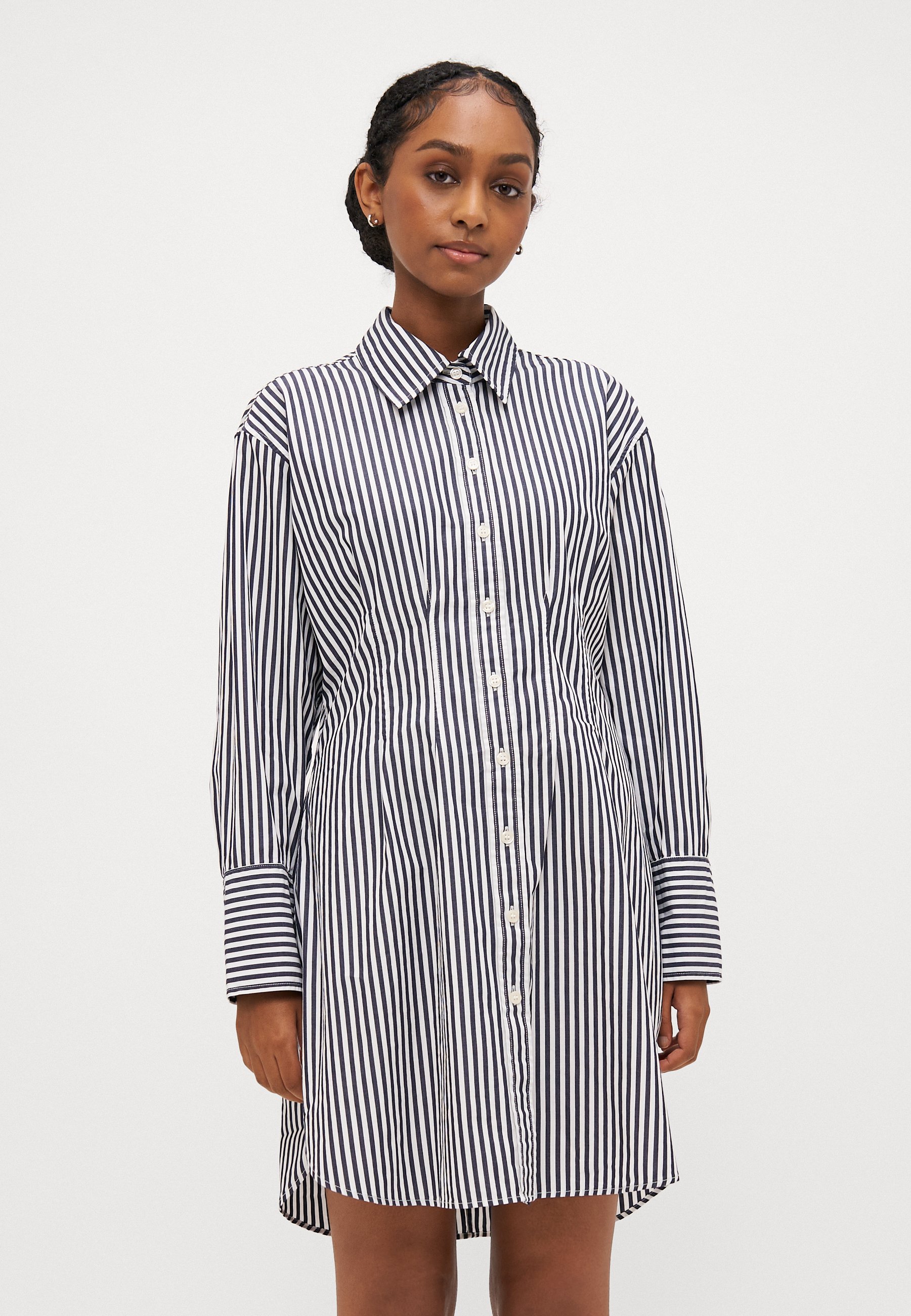GAP Petite FITTED SHIRT DRESS - Shirt dress - navy/white/dark blue -  Zalando.ie
