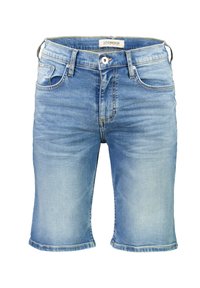 Ljusblå denimshorts med en vanlig passform, två framfickor och en klassisk midja. Har lätt blekning och kontrasterande sömmar.