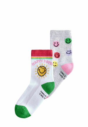 SMILEY WORLD 2 PACK - Socks - white and grey