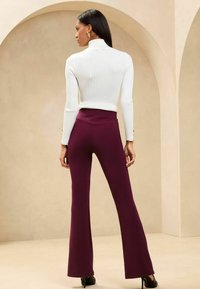 Lipsy HIGH WAISTED CONTOUR - Kalhoty - burgundy red