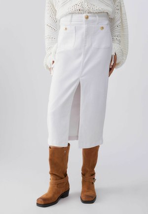 MID - Gonna di jeans - white