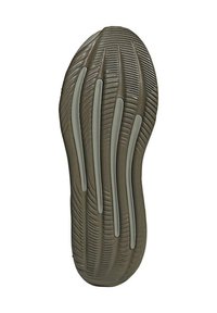 Suela de zapato con estrías curvas y texturizadas, y cuatro bandas de goma elevadas que corren a lo largo para ofrecer agarre y flexibilidad.