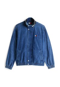 COLLAR JACKET - Denimová bunda - denim medium