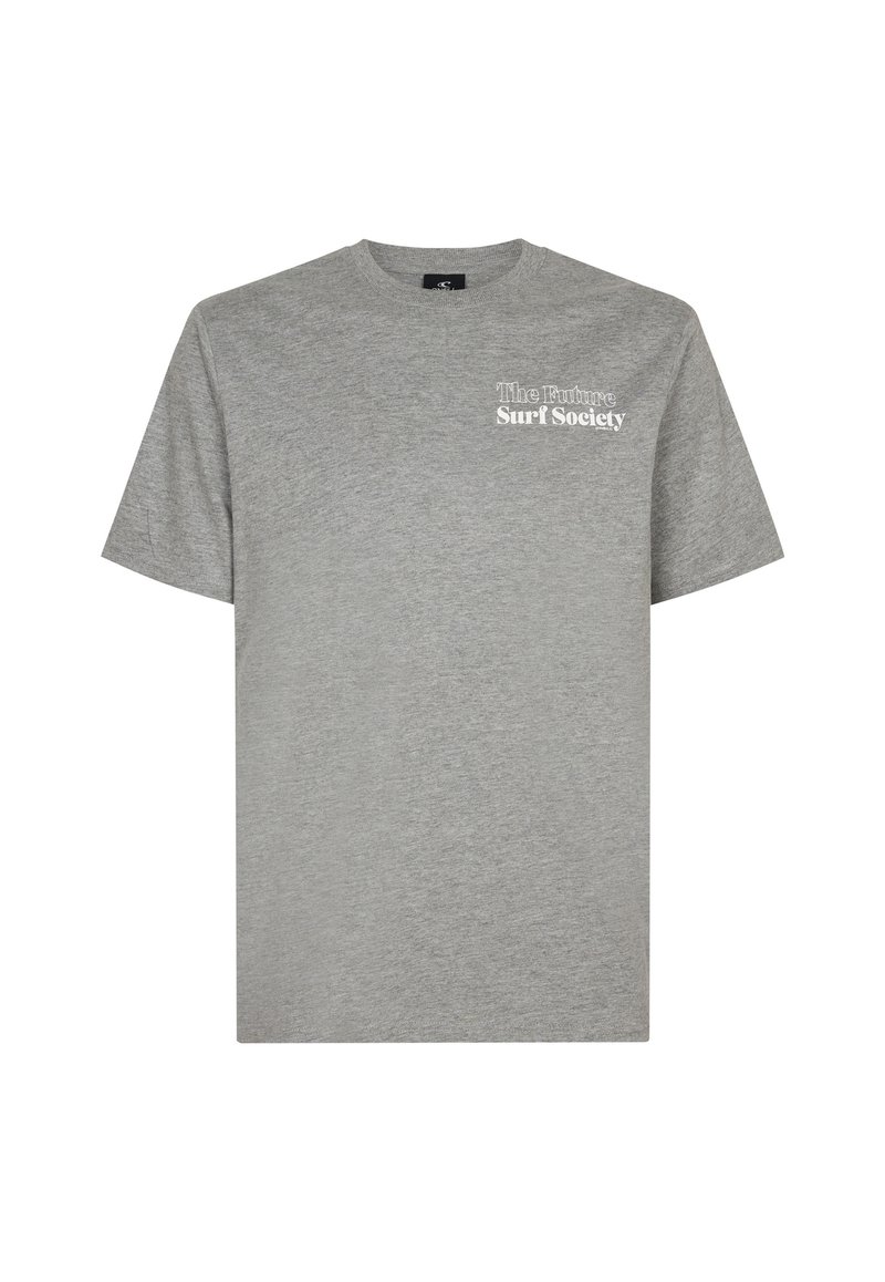 O’Neill T-shirt print grijs gemêleerd