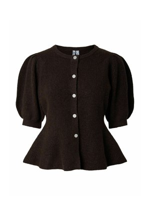 Pieces, PCSILLY SS PUFF KNIT CARDIGAN NOOS BC - Gilet - hot fudge