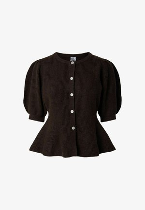 Pieces, PCSILLY SS PUFF KNIT CARDIGAN NOOS BC - Gilet - hot fudge