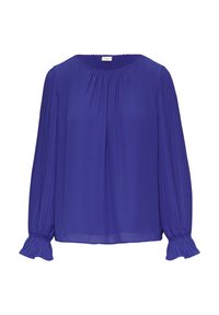 MIT PLISSEEÄRMELN - Bluse - ozeanblau