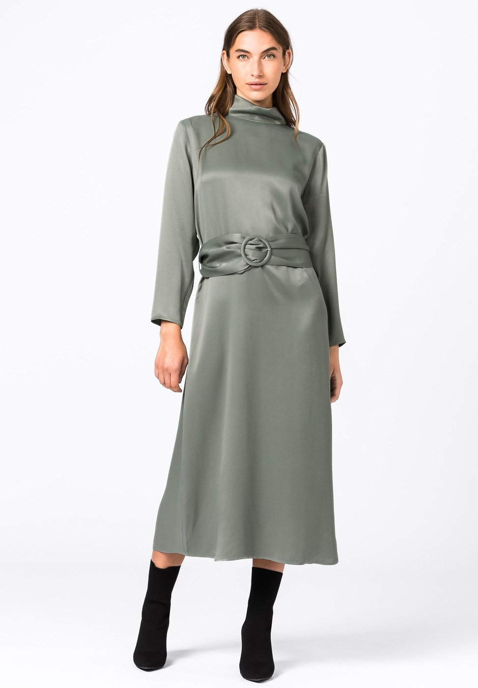 Hallhuber Aus Satin Cocktailkleid Festliches Kleid Mint Zalando De 