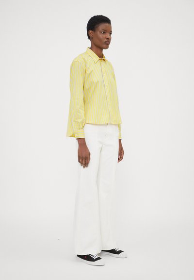 Polo Ralph Lauren CROPPED BOXY STRIPED COTTON SHIRT - Hemdbluse - yellow/white/ blue