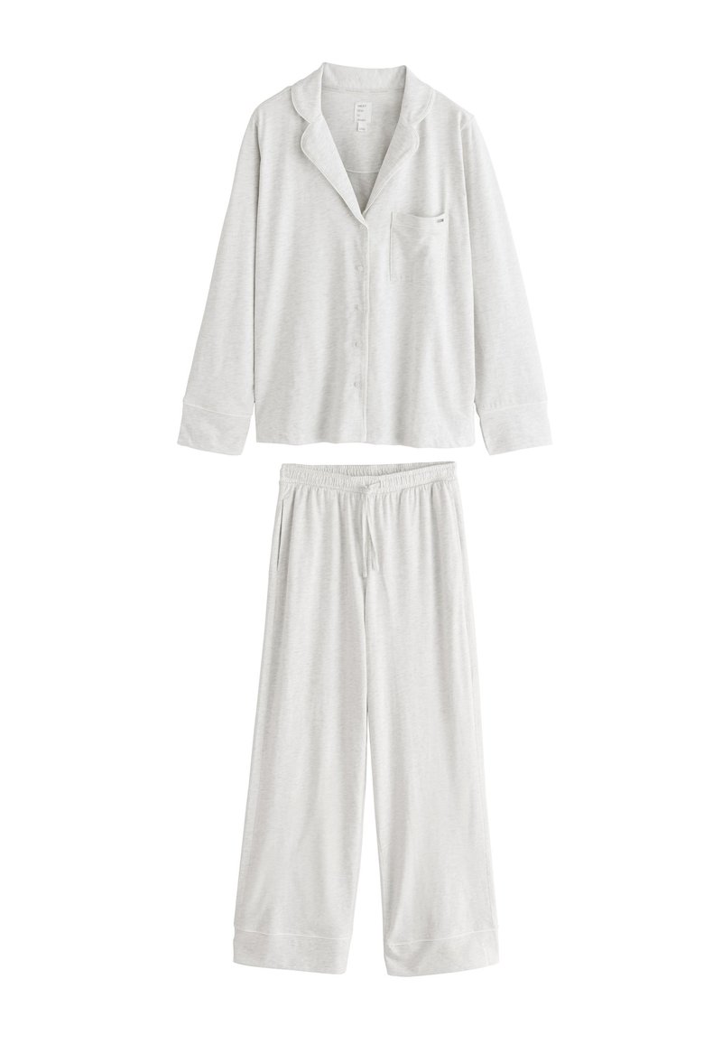 Next REGULAR FIT - BUTTON THROUGH SET - Pyjama set - grey - Zalando