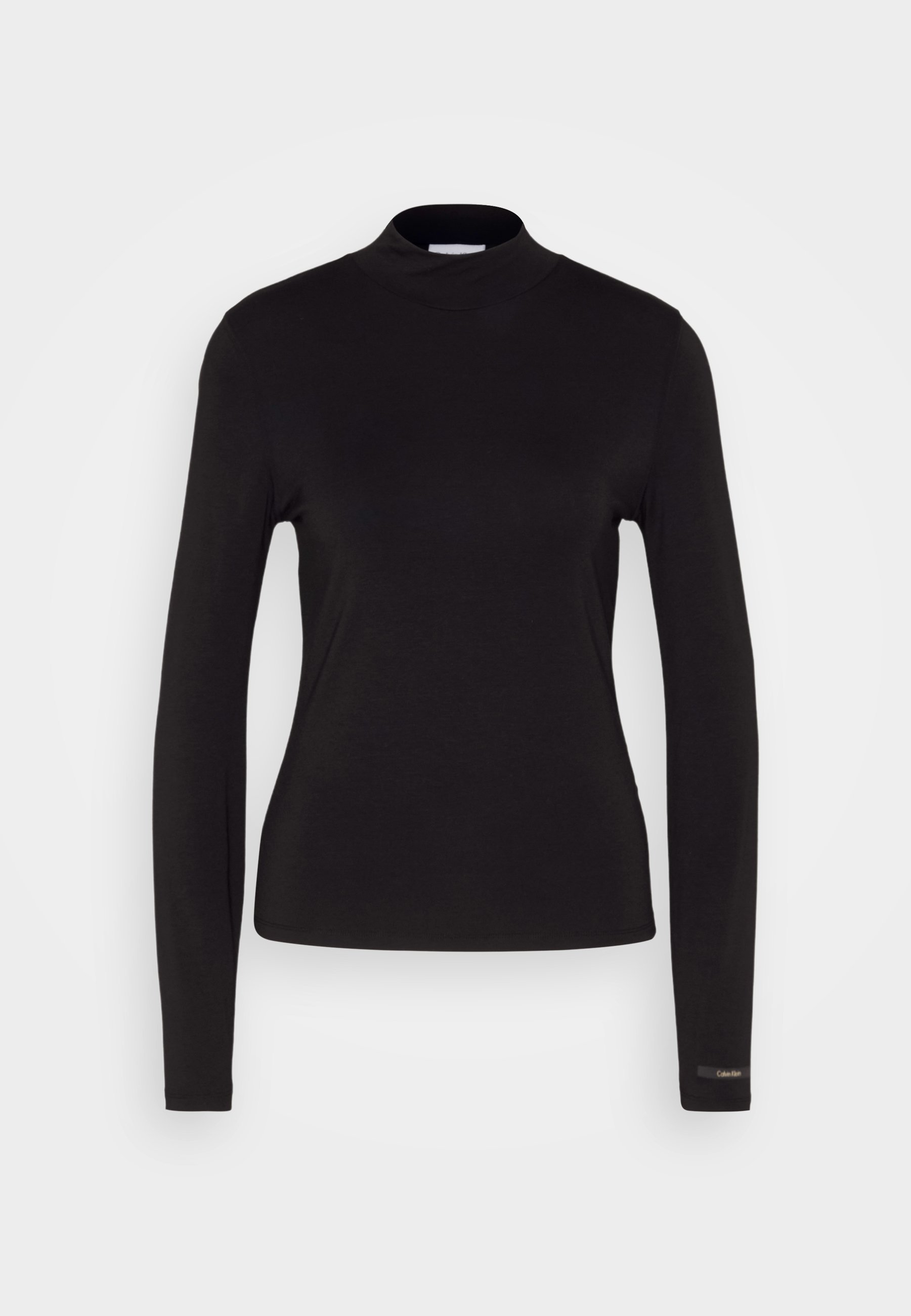 Calvin Klein MOCK NECK - Top s dlouhým rukávem - black